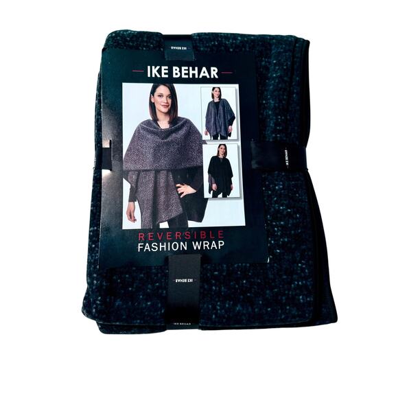 Ike Behar Reversible Fashion Wrap Cape Shawl – One Size – NWT - Picture 1 of 3